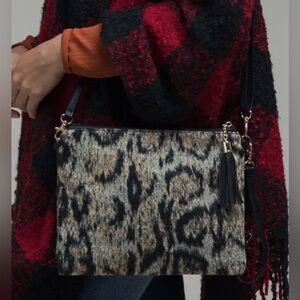 Leopard Print Crossbody Purse With Tassel
